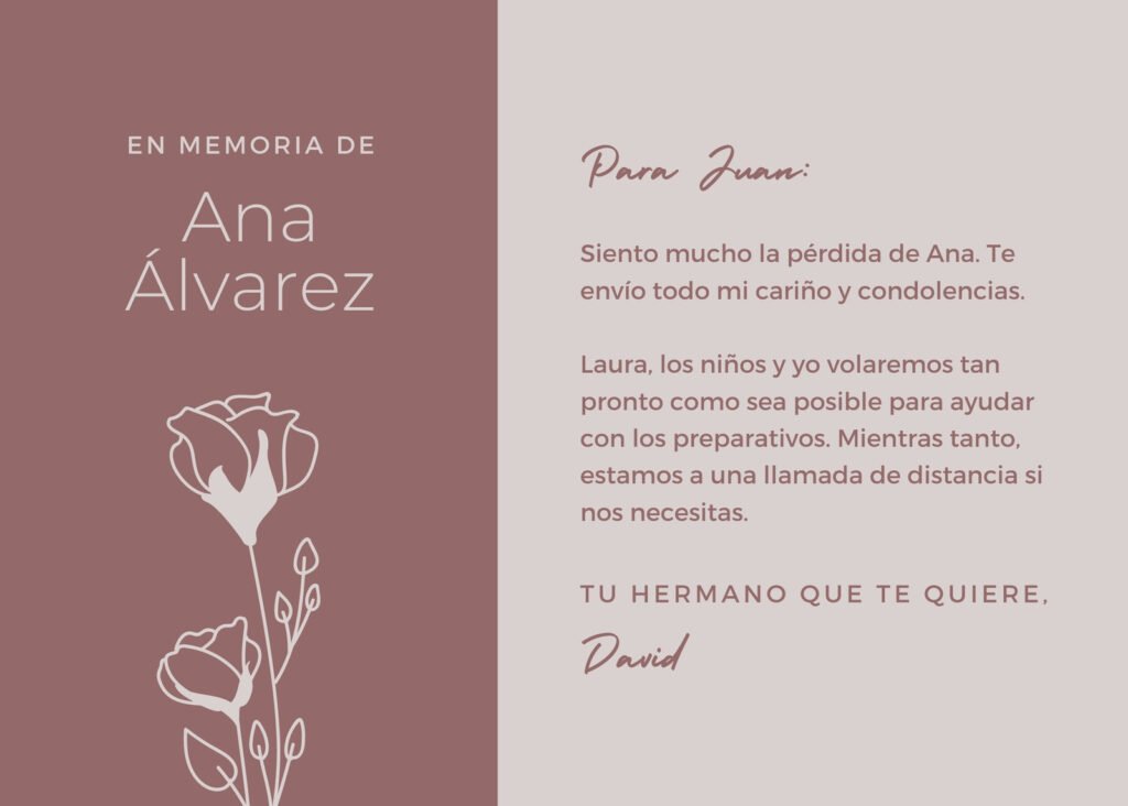Carta De Condolencias Por Fallecimiento - Mis Cartas
