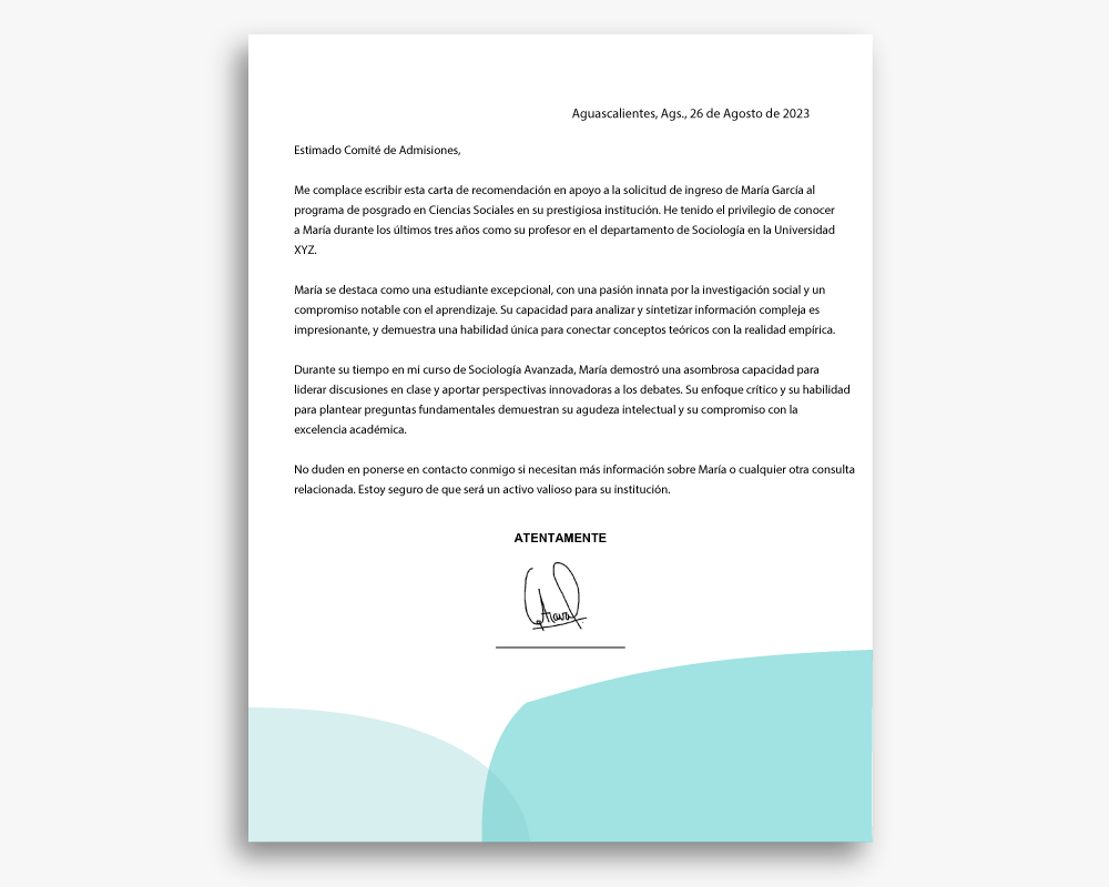 Carta Para Estudiar En El Extranjero