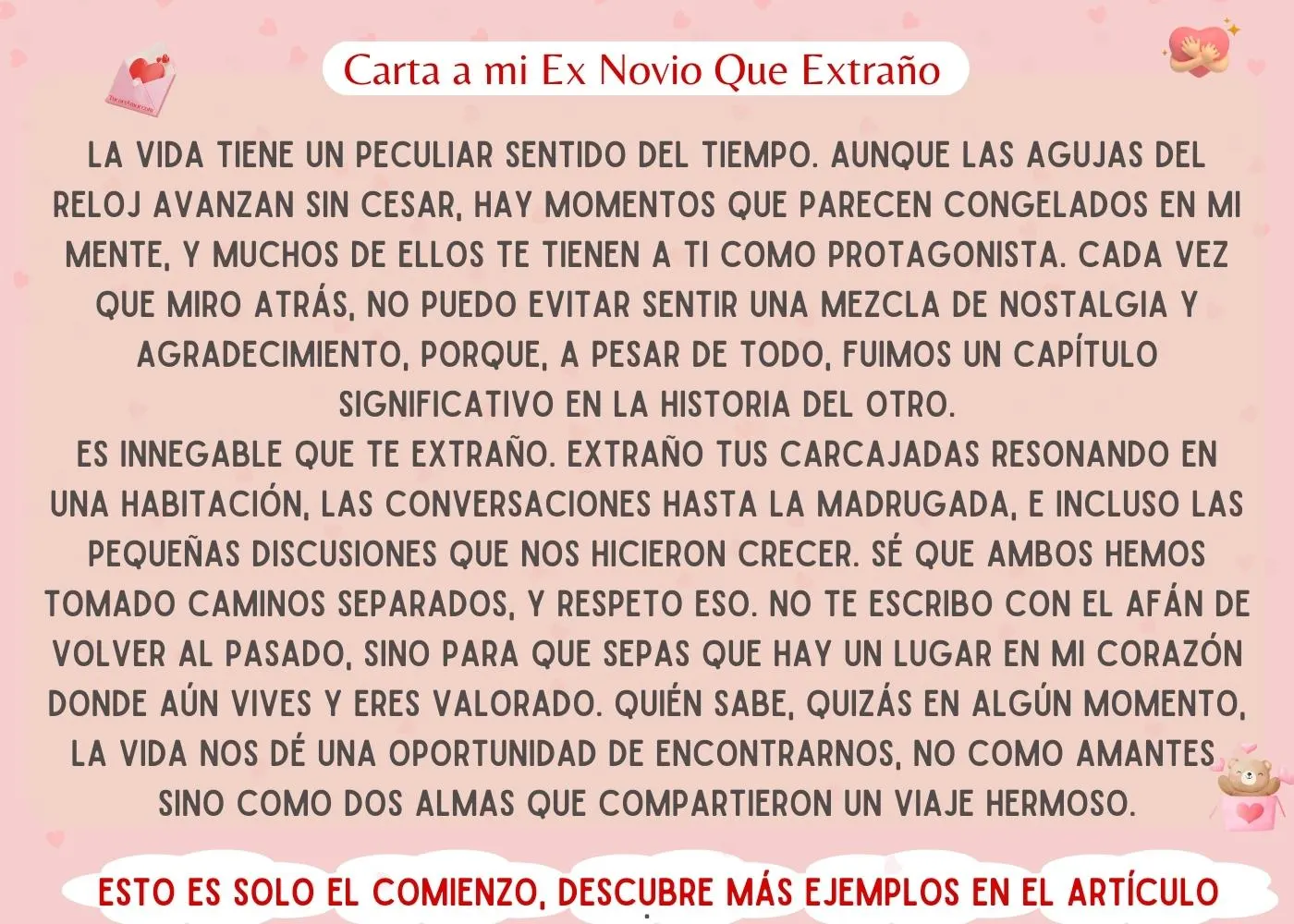 Carta Para Una Persona Que Extrañas